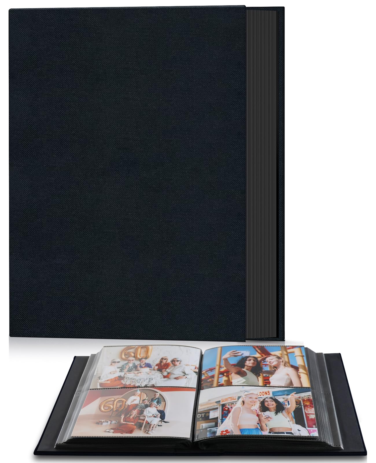 Popotop Photo Album 4x6 200 Pockets for Wedding Gifts,Linen Hardcover Picture Al