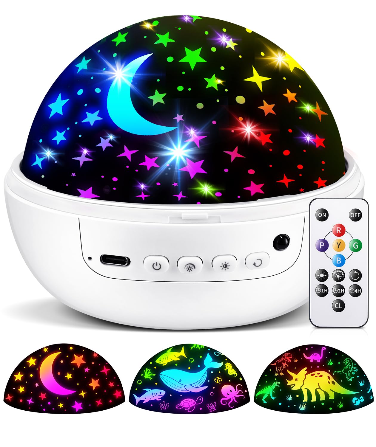 Night Light Projector 93 Lighting Mode,Baby Toys Gift Dimmable+Timer+Remote | 36