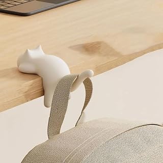 Portable Cute Cat Handbag Hook, Desktop Hook for Handbags, Backpack, Travel Bag, Storage Organizer for Home Office Decoration Side Desk Hooks