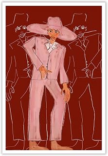 JMGHKL Vintage Western Cowboy Wall Poster Modern Red Aesthetic Retro Poster Rustic Poster Wall Decor Western Eclectic Fashion Wall Decor for Bedroom Home Bathroom