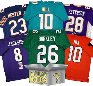 Autographed/Signed Football SILVER Series 4 Jersey Mystery Box with PSA JSA or Beckett COA