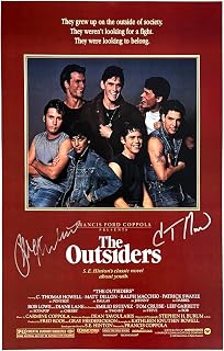 Ralph Macchio & C. Thomas Howell Autographed 'The Outsiders' 11x17 Mini Movie Poster TRISTAR