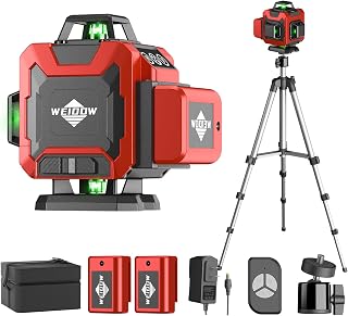 WEIDDW Laser Level 360° Green Cross Line Self Leveling Laser Measuring Tool