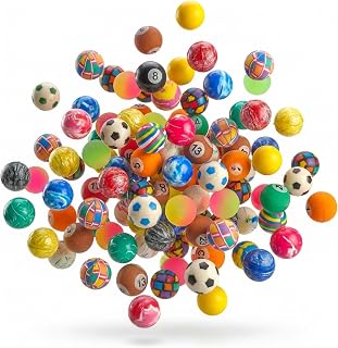 250-Pack 1-Inch Hi-Bounce Rubber Bouncy Balls - Assorted Color Mix | Colorful Assortment for Party Favors, Goodie Bags, Treasure Boxes, Classroom Rewards, Carnival Prizes & Everyday Play