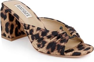 Badgley Mischka Women's Vayla Ruched Block Heel Mule Sandal