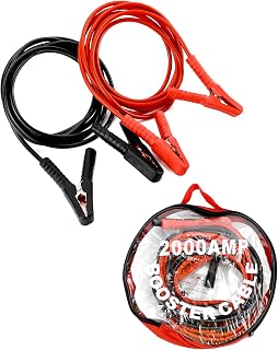 QWORK® 4 Meters 2000amp Heavy Duty Battery Jump Leads Booster Cables with Storage Bag