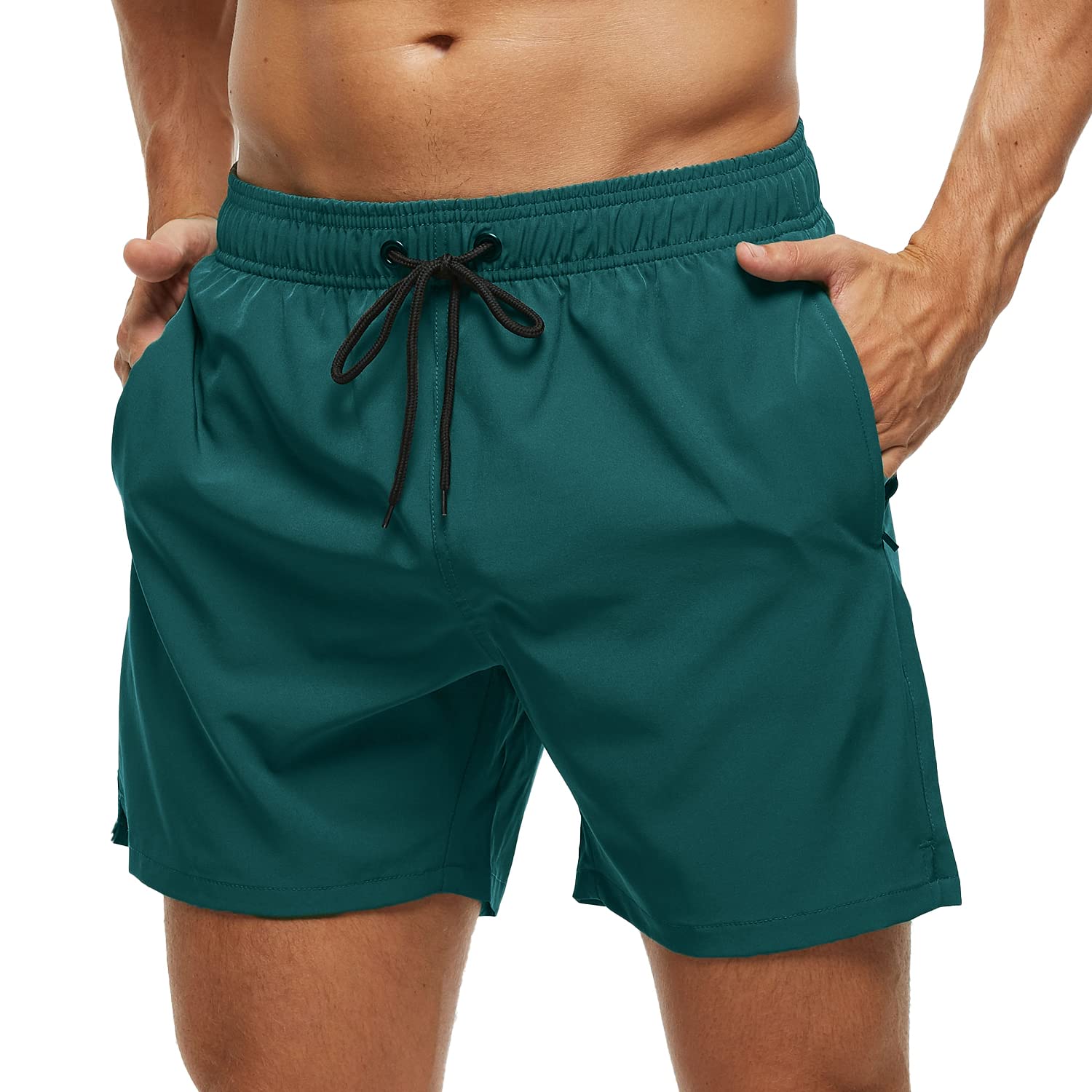 SILKWORLD Men's Swim Trunks Quick Dry Beach Shorts with Pockets