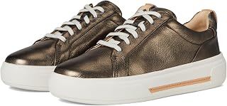 Clarks Womens Off White Leather Hollyhock Walking Sneakers