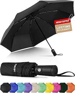 Seniny Windproof Travel Umbrella, Automatic Umbrellas for Rain, Portable & Compact Umbrellas for Backpack, Strong UV for Protection, Folding Small Sun Umbrella for Car, Walking