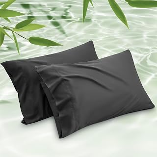 Bedsure Cooling Pillow Cases Pillow Covers King 2 Pack Rayon from Bamboo