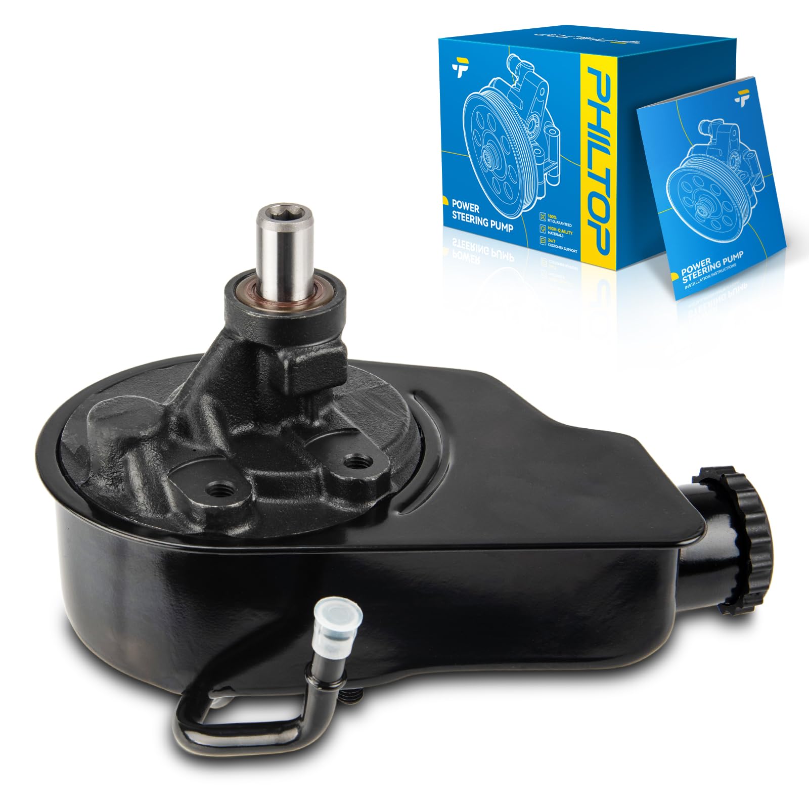 PHILTOP 968704 Power Steering Pump for 1999-2006 Silverado 1500 4.8L/5.3L | 4.3L