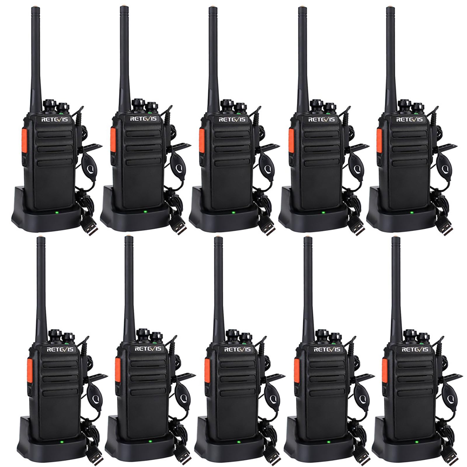 Retevis RT24 Walkie Talkies for Adults, Professional Two Way Radio, PMR446 Long 