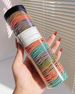 100pcs Elastic Hair Ties Hair Accessories for Women & Men All Hair Types with Box Forest Color Series BLC400-02