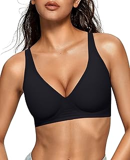 OEAK Womens Jelly Bras Wireless Deep V Bralette Comfy Push Up Tshirt Bras | Comfortable,support and lift,no underwire,bralettes,plunge,full coverage,invisible,balconette,minimizer,no show,soft