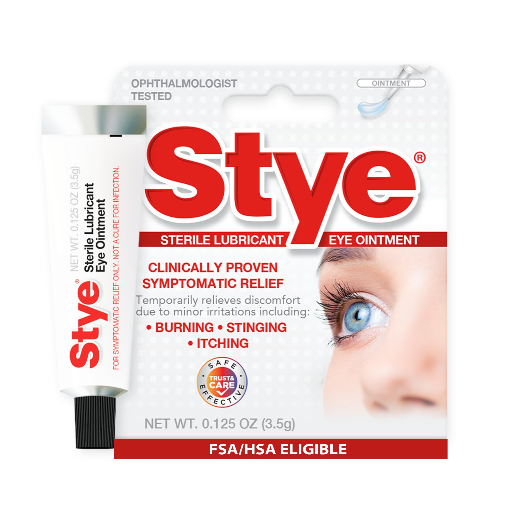 Stye Sterile Lubricant Eye Ointment, Eye Symptom Relief, 0.125oz | Opthalmologis