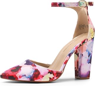 DREAM PAIRS Women's Coco High Heels Chunky Pumps