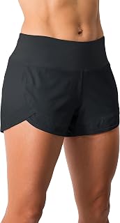 Tough Mode Apparel Womens Lightweight Running WOD Volleyball Shorts Workout Mesh Liner Zip Pocket