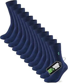 PANDA FOOD Bamboo Dress Socks | All-Day Comfort & Odour-Free | Soft, Breathable Work & Office Socks | UK Sizes 4-11 | Men Women Unisex | 6 Pairs