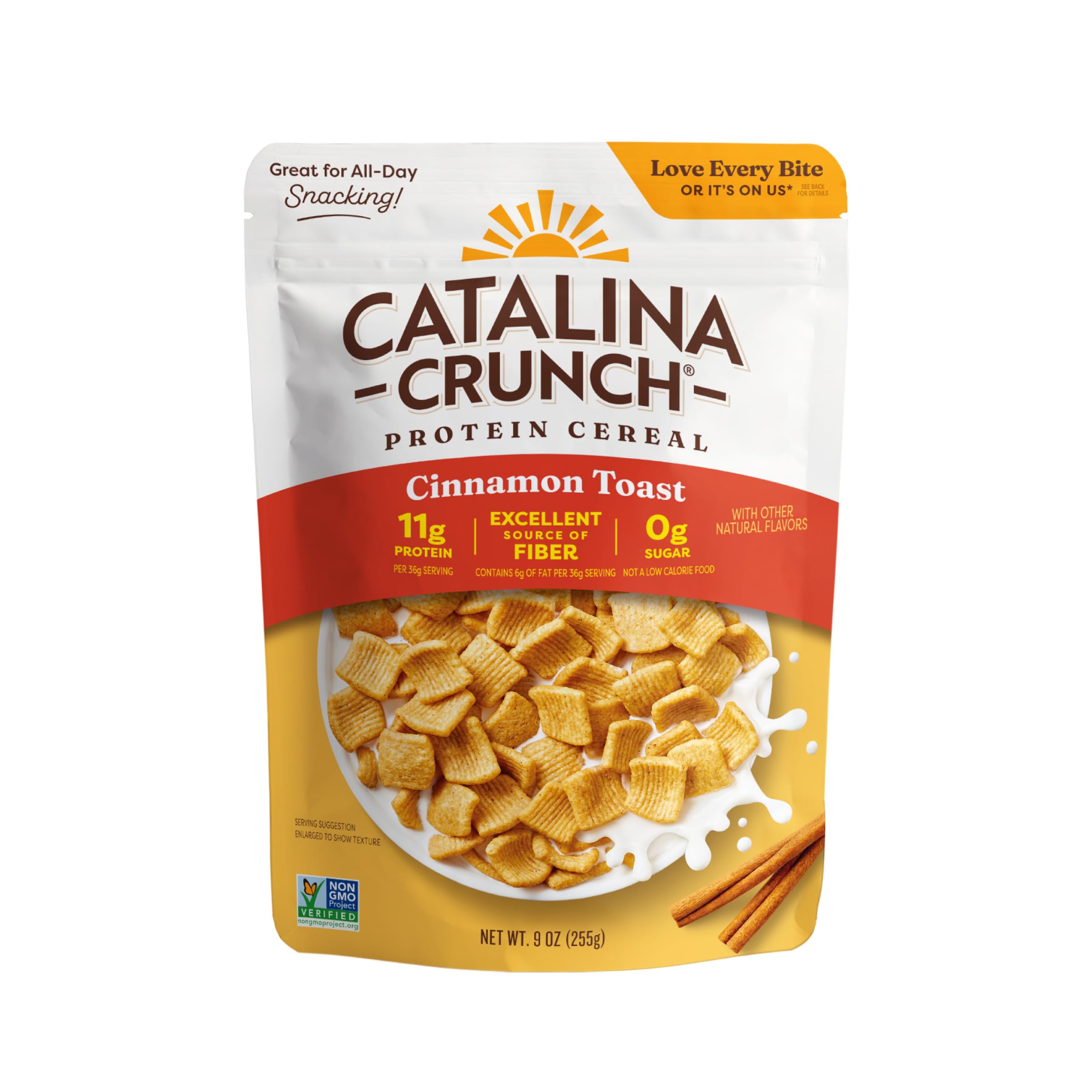 Catalina Crunch Protein Cereal, Cinnamon Toast, 9 oz Bag (Pack of 1) | Sugar Fre