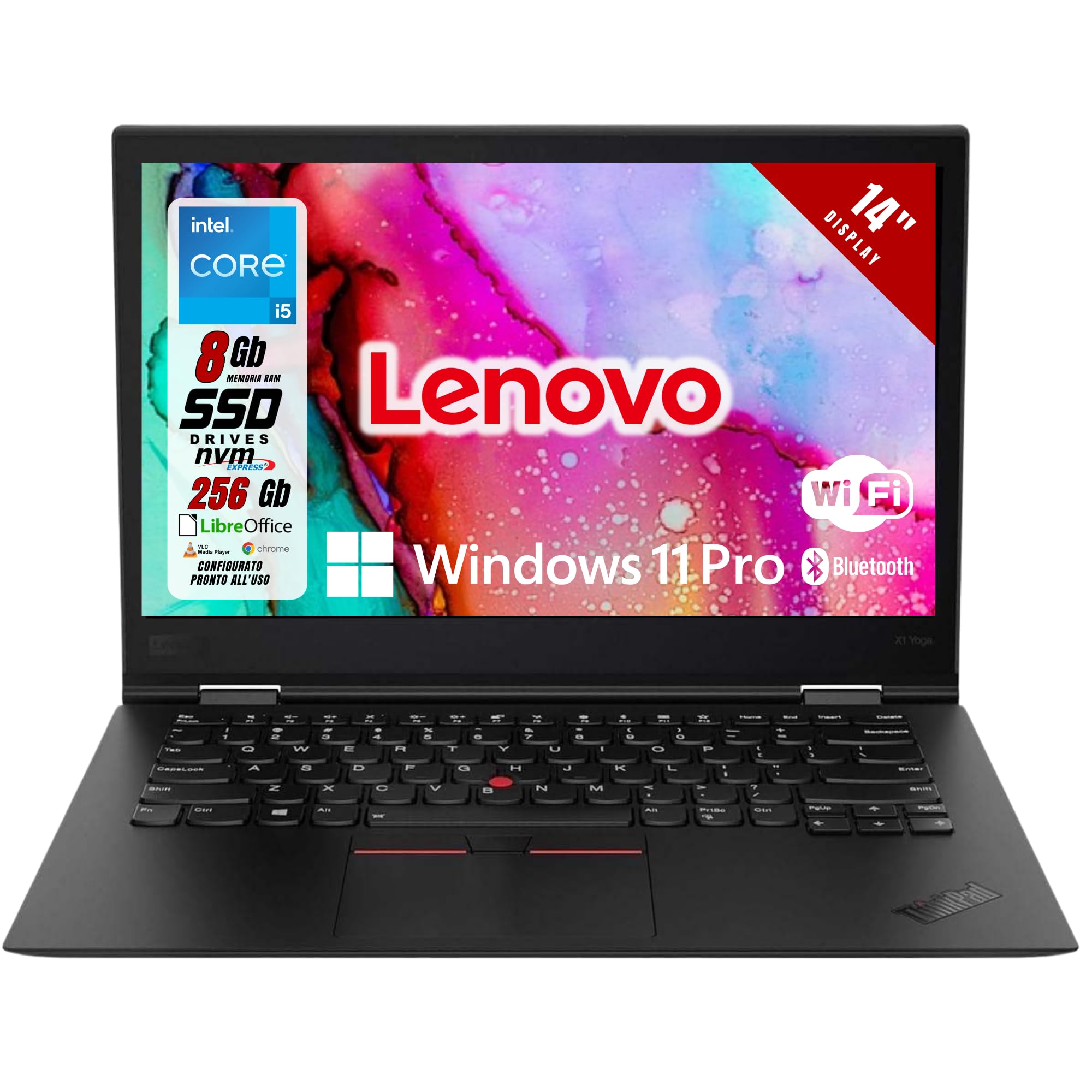 Lenovo ThinkPad X1 Yoga Gen2 i5‑7300U 8GB SSD 256GB 14" (Refurbished) | Laptop P