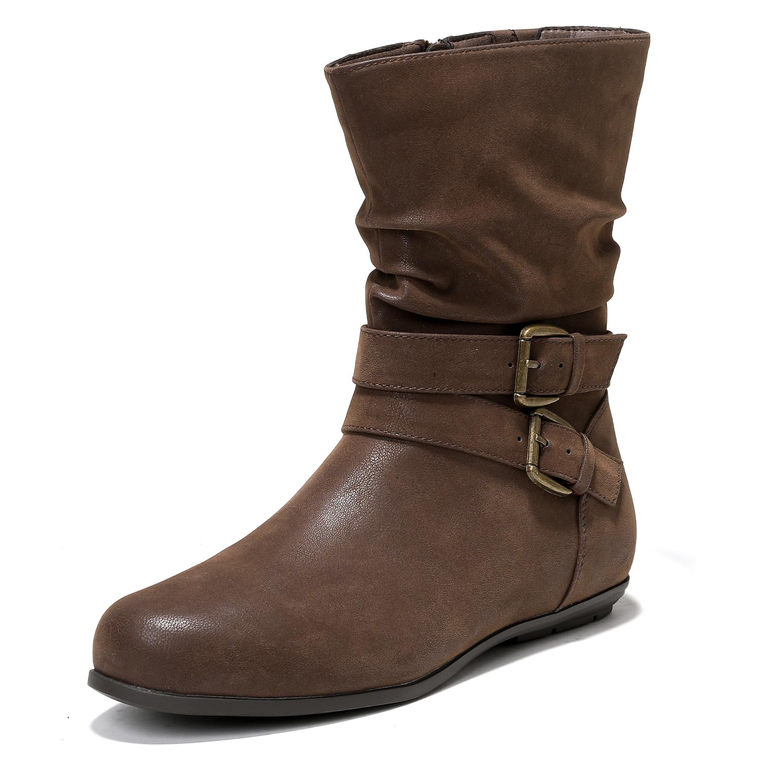 Luoika Women's Wide Wide Ankle Boots Flat Heel Classic Winter Boots