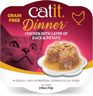 Catit Chicken Dinner with Duck & Potato – Hydrating and Healthy Wet Cat Food for Cats of All Ages