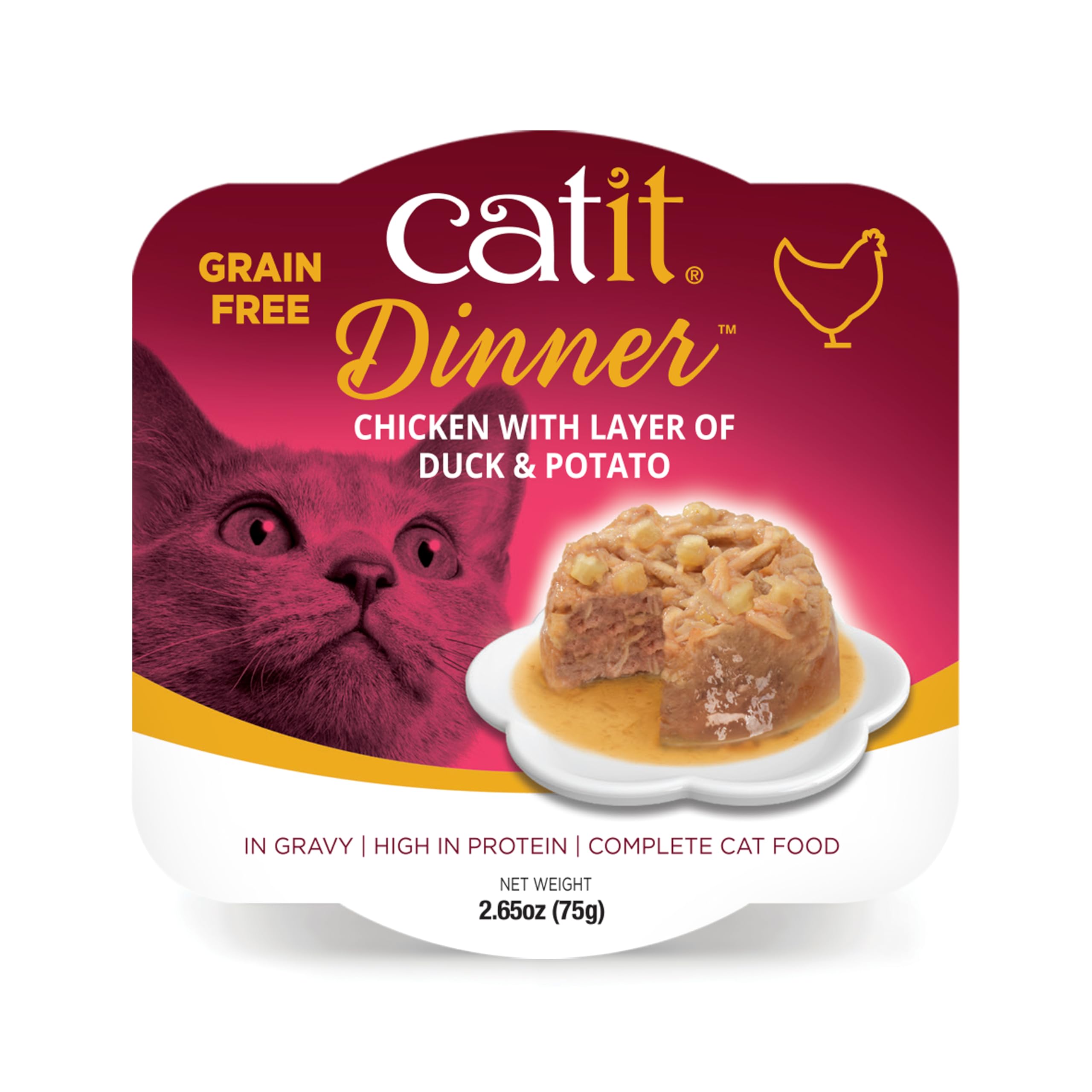 Catit Chicken Dinner with Duck & Potato – Hydrating and Healthy Wet Cat Food for