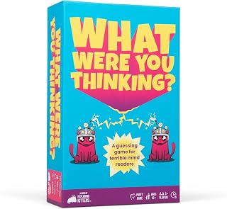 Exploding Kittens What were You Thinking, 3+ Players, Age 10+ | A guessing game for terrible mind readers! Give clever 2-word clues and race to mark 5 spaces in a row on the board.