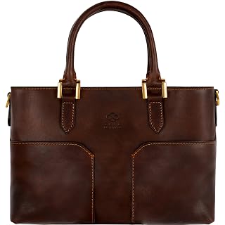 Time Resistance Full-Grain Leather Purse for Women - Leather Handbag - Top Handle Bag - Tote Bag