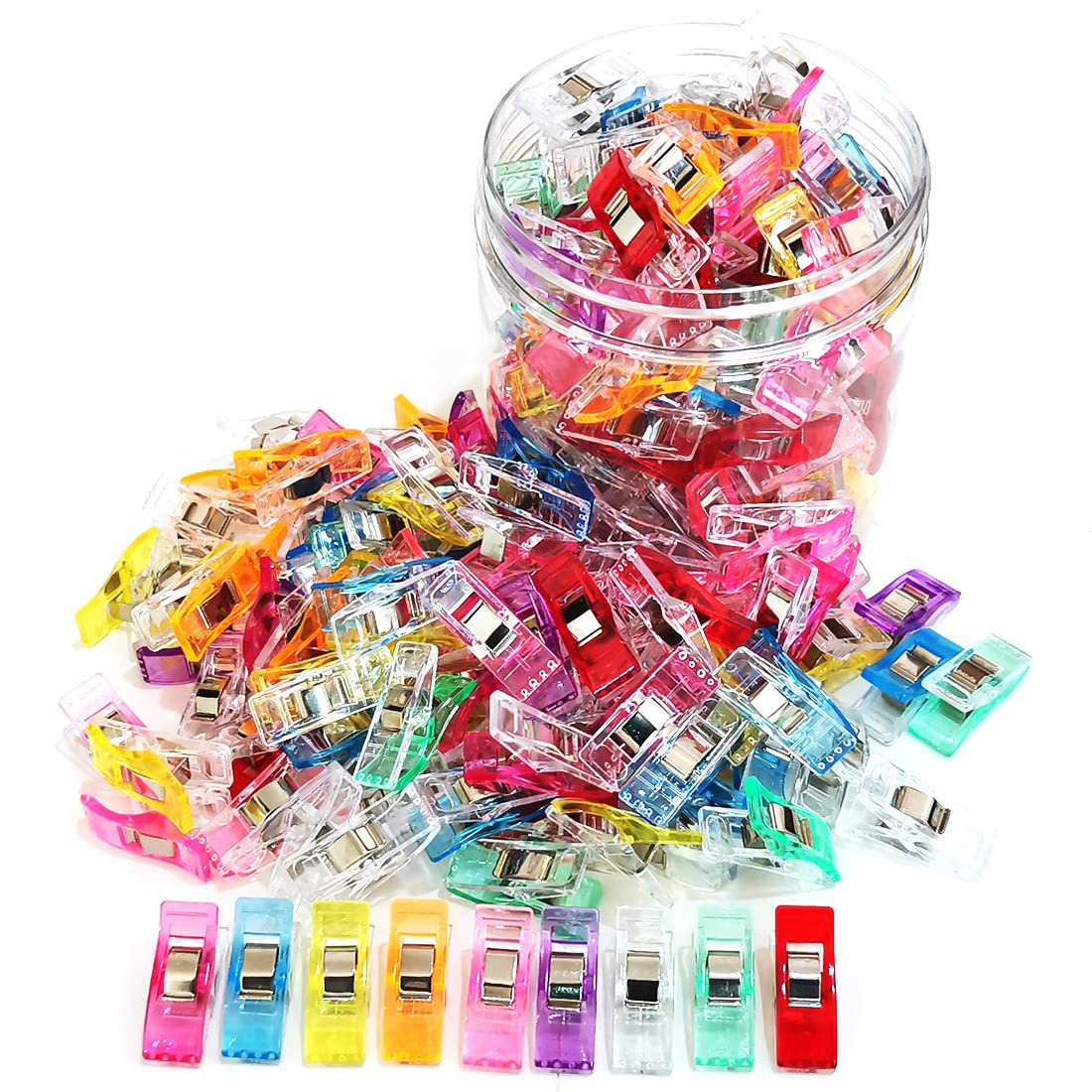 Otylzto Sewing Clips 100 Pcs Assorted Colors, Quilting Clips for Crafts | Premiu