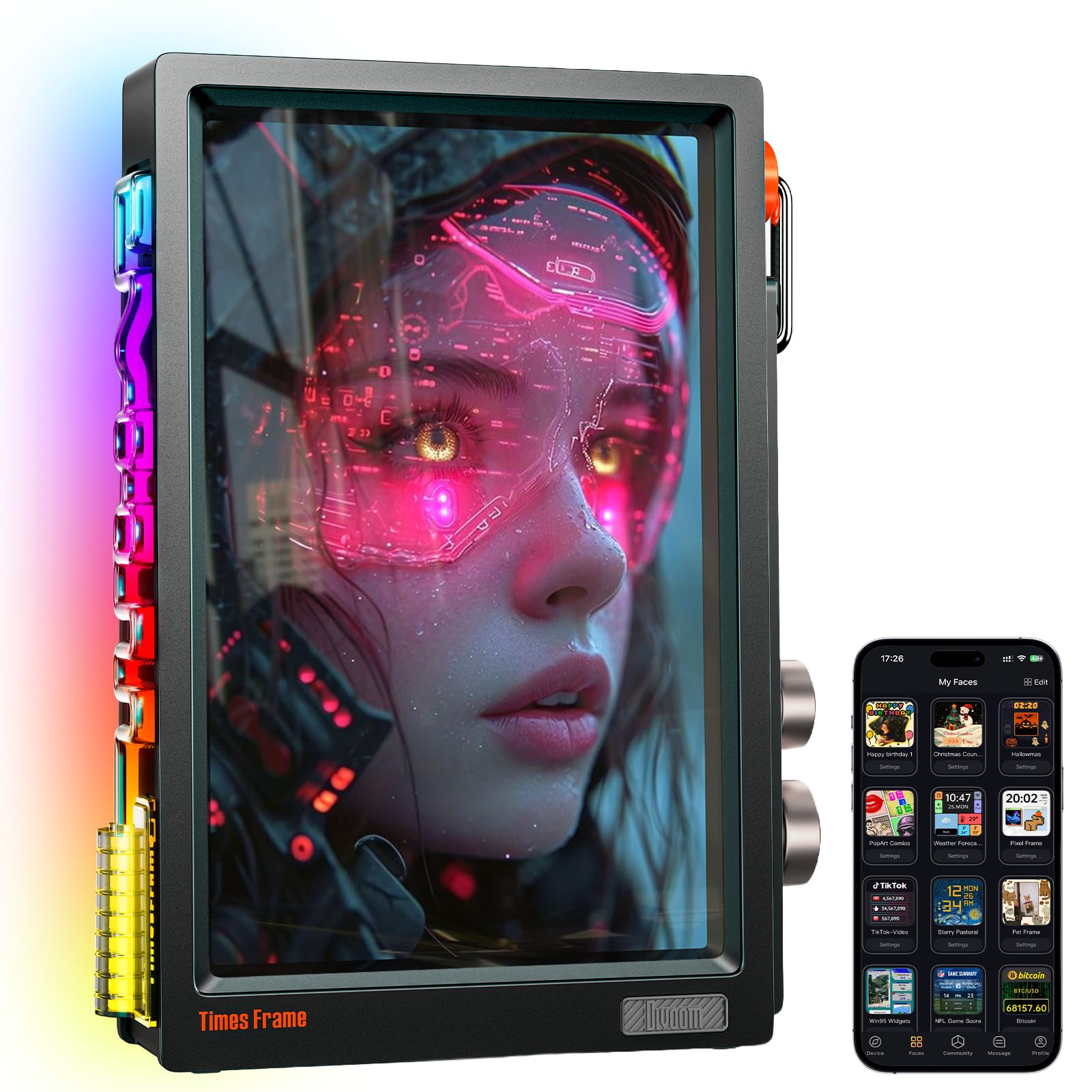 Divoom Times Frame 10.1-Inch WiFi 6 Digital Picture Frame & Desk Display | No Su