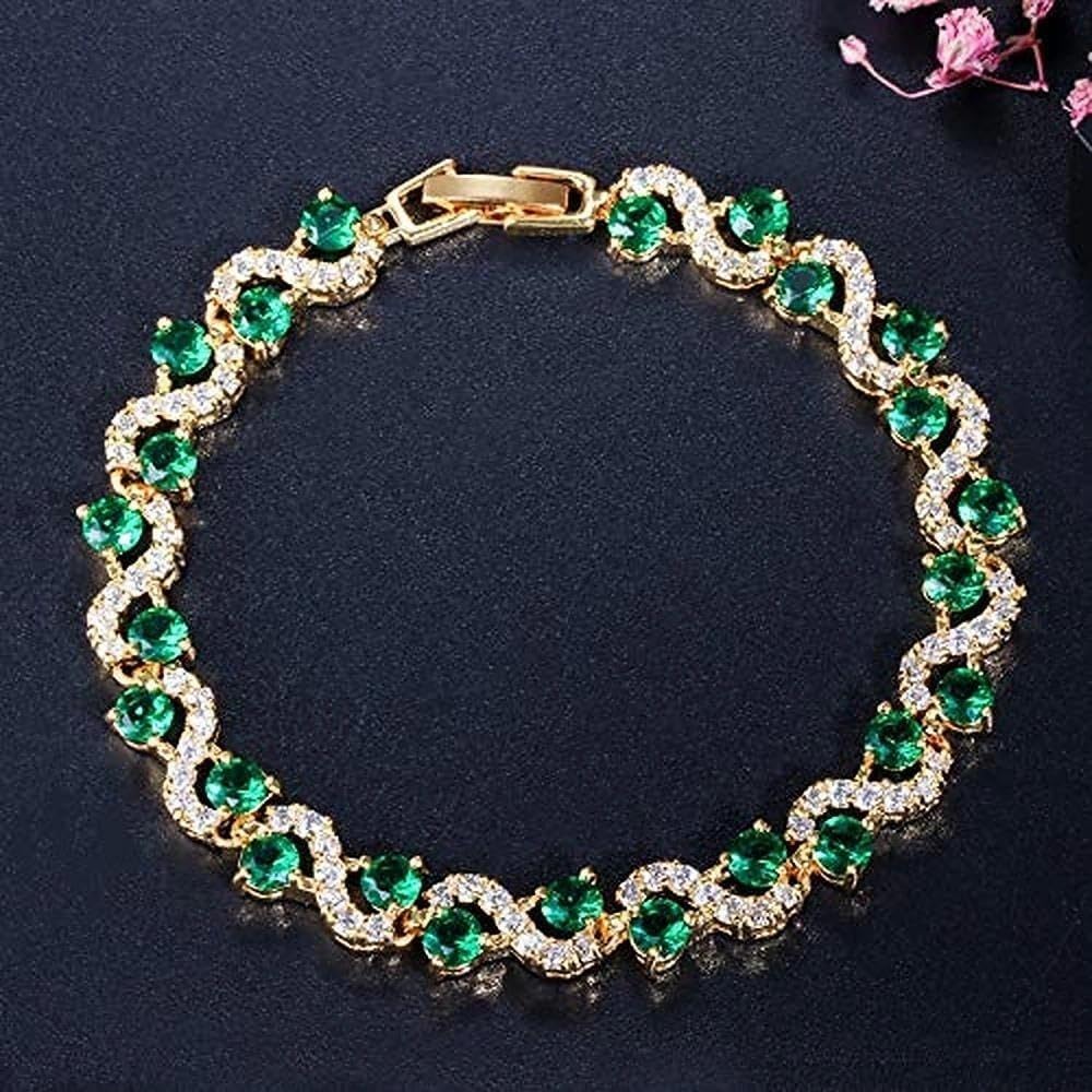 Exquisite Fashion Women Bracelet Shiny Cubic Zirconia Simple Holiday Memorial Gi
