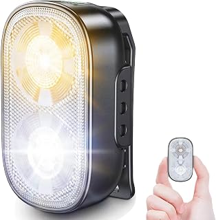 Zewdov 500LM Ultra Bright Mini Clip-on Flashlight Rechargeable, 10 Modes Hands-Free Pocket EDC Small Flashlight, Waterproof Running Lights for Runners/Emergency/Work/Hiking, Commercial Strobe Light