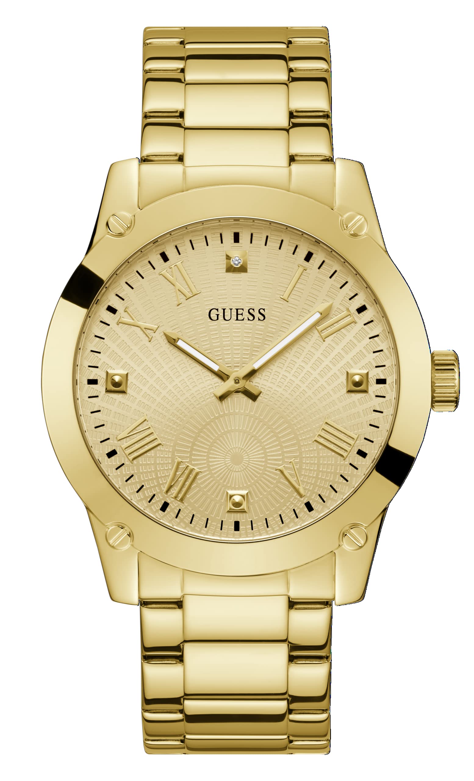 Guess Gents Gold Tone Stainless Steel Bracelet Watch (Model: GW0592G2)