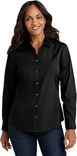 Port Authority Women's Long Sleeve Carefree Poplin Button-Down Shirt