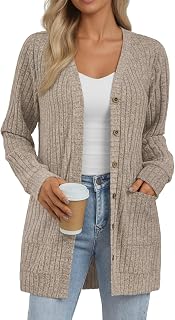 AUTOMET Womens Fall Long Cardigan Sweater Lightweight Soft Outfit 2026