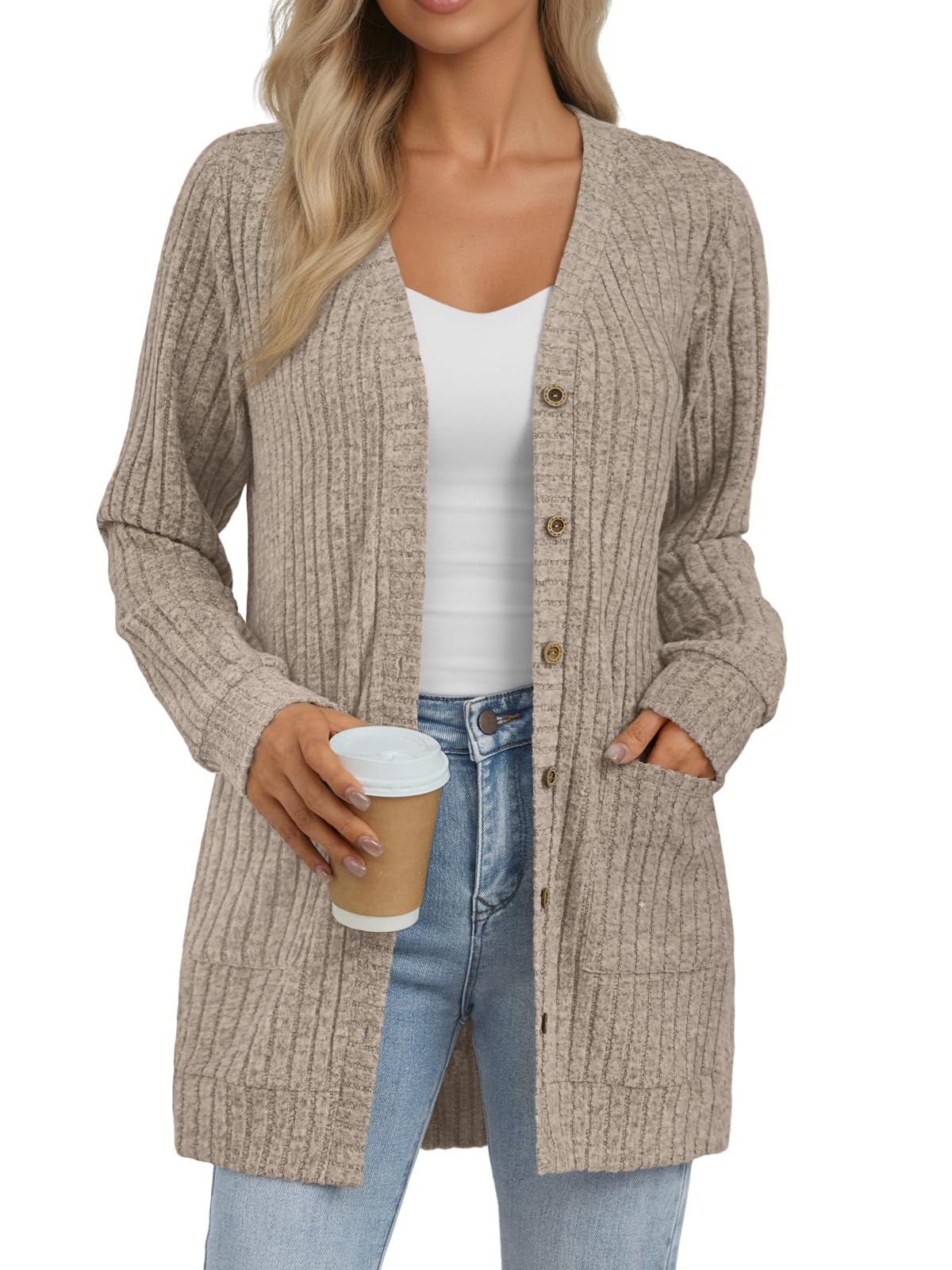 AUTOMET Womens Fall Long Cardigan Sweater Lightweight Soft Outfit 2026
