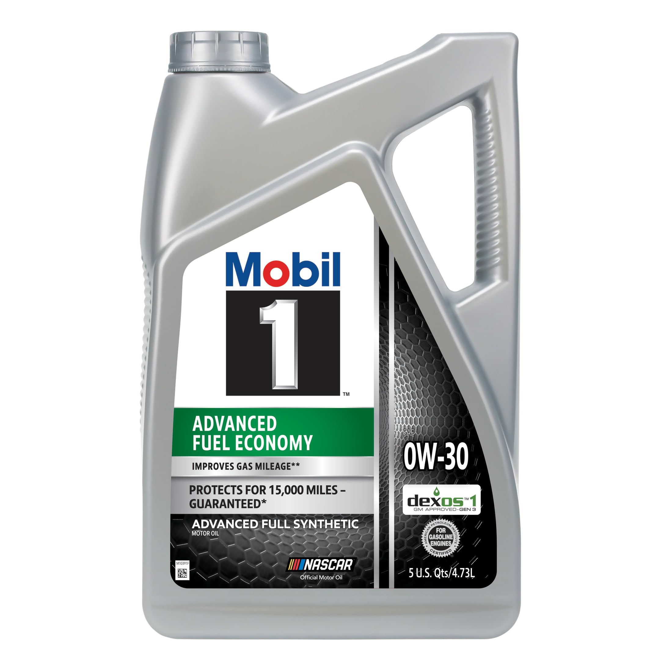 Mobil 1 Advanced Fuel Economy Full Synthetic Motor Oil 0W-30, 5 Quart | Enhanced