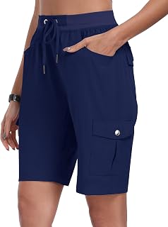 MoFiz Women's Capris with Pockets Loose Fit Casual Capris Pants Capris Pants Elegant Lightweight Loose Hiking