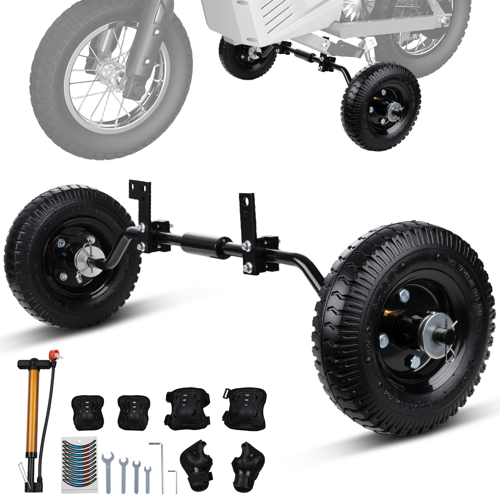 IUVWISN Dirt Bike Training Wheels Fully Adjustable 49cc 50cc Universal for Razor
