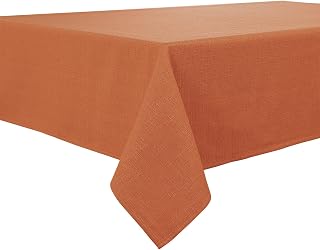 BALCONY & FALCON Rectangular Tablecloth Waterproof Linen-like Material Kitchen Cafe Garden 140*240cm Cinnamon