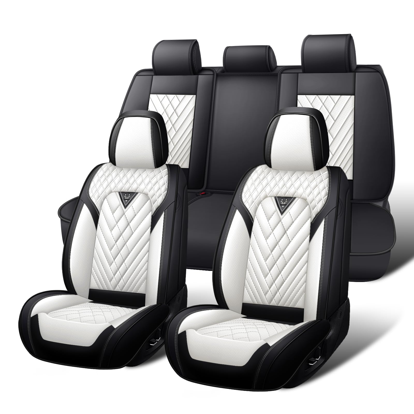 Car Seat Covers Full Set for Toyota Corolla 2000-2026, Waterproof Nappa Leather 