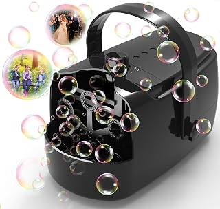 Zerhunt Durable Bubble Machine for Party: 3 Power Modes for Non-Stop Fun - 18000+ Bubbles Per Minute High Output 30 Mins Bubbles per Refill - Kids Safe Auto-Stop for Outdoor Backyard Birthday