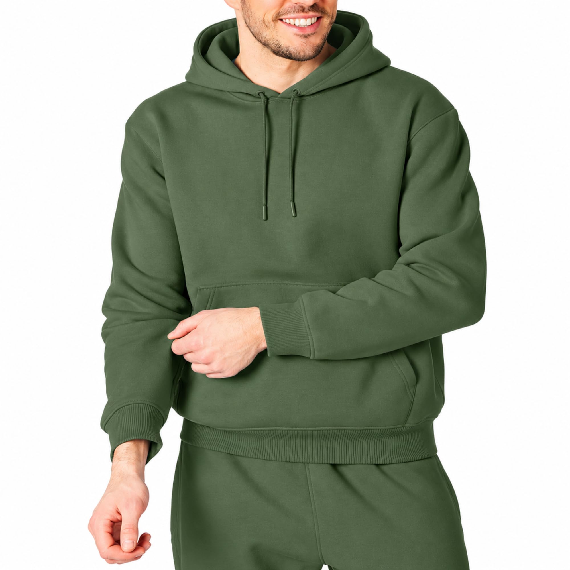 RIPT Men's Fleece Hoodie Pullover with Pockets and Drawstring, Long Sleeve Soft 