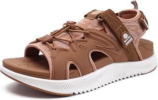 ONCAI Walking Sandals for Women, Sport Athletic Hiking Sandals With Arch Support Orthotic Outdoor Footbed for Plantar Fasciitis, Sandalias Mujer with Adjustable Straps (UK Size 4-10)