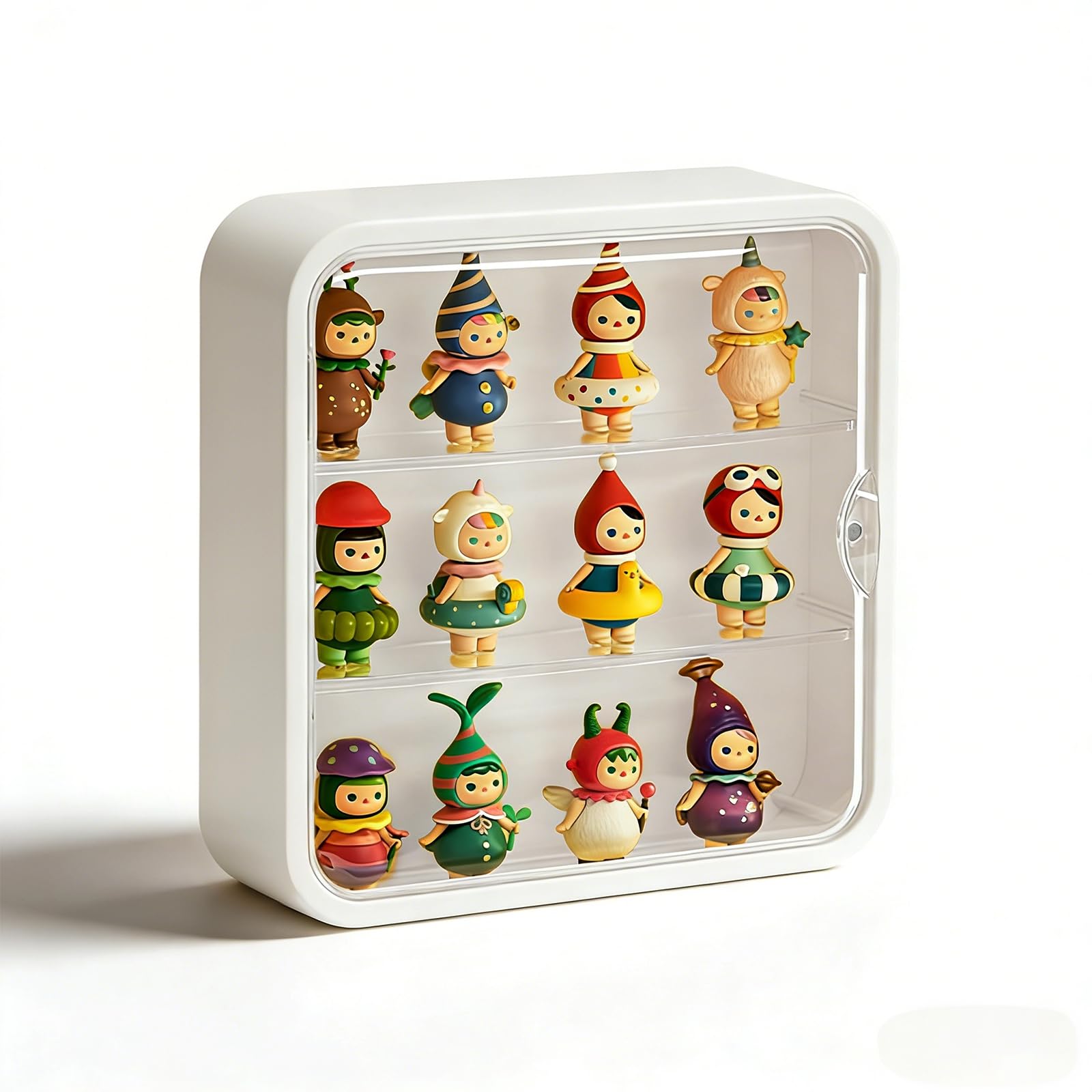 Wall Mount Display Case for Figures - Space Saving & Adjustable Acrylic Storage 