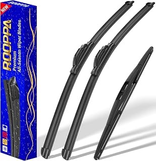 3 Wipers Fits Subaru Forester 2012-2018 Outback 2015-2019 Wiper Blades | 26"/17" Front + 14" Rear,U/J Hook Adapter,OEM Replacement,All-Season Durability,Quiet,Streak-Free & Easy Install.