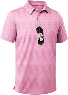 ZITY Men's Golf Shirts Short Sleeve Print Patterns Casual Collared Polo