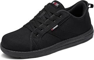 LARNMERN Safety Shoes for Men Slip On Sneakers Work with Steel Toe Safety Footwear Lightweight Comfortable Safety Footwear Man Cushioning