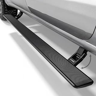 WOLFBOX Power Running Boards Chevy Silverado & GMC Sierra Crew Cab | 2022-2026 1500 & 2024-2026 2500/3500, Electric Steps, 660lb Load, Rust-Proof, Non-Slip, No-Drill, LED Lights & 5-Yr Warranty